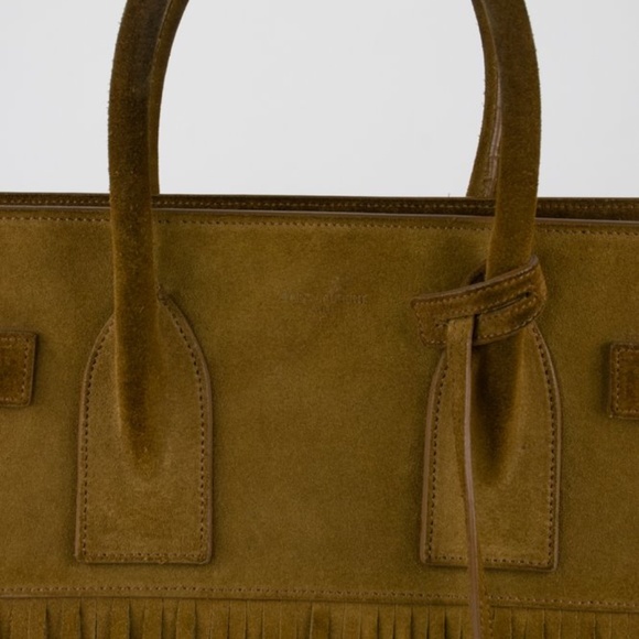 !!SOLD!! Saint Laurent Small Suede Fringe Sac de Jour - Picture 7 of 14